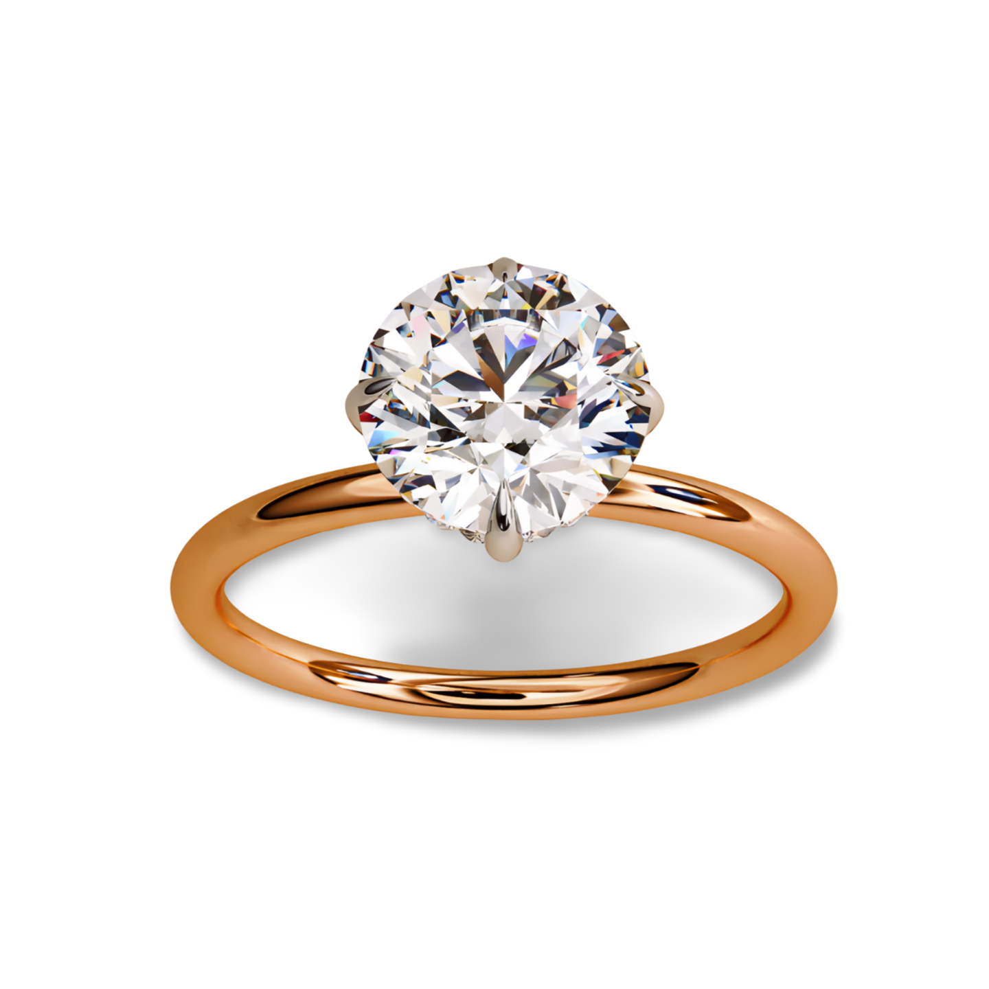 LGD Round Solitaire (2.00 cts) In 14K Gold  DCR-21