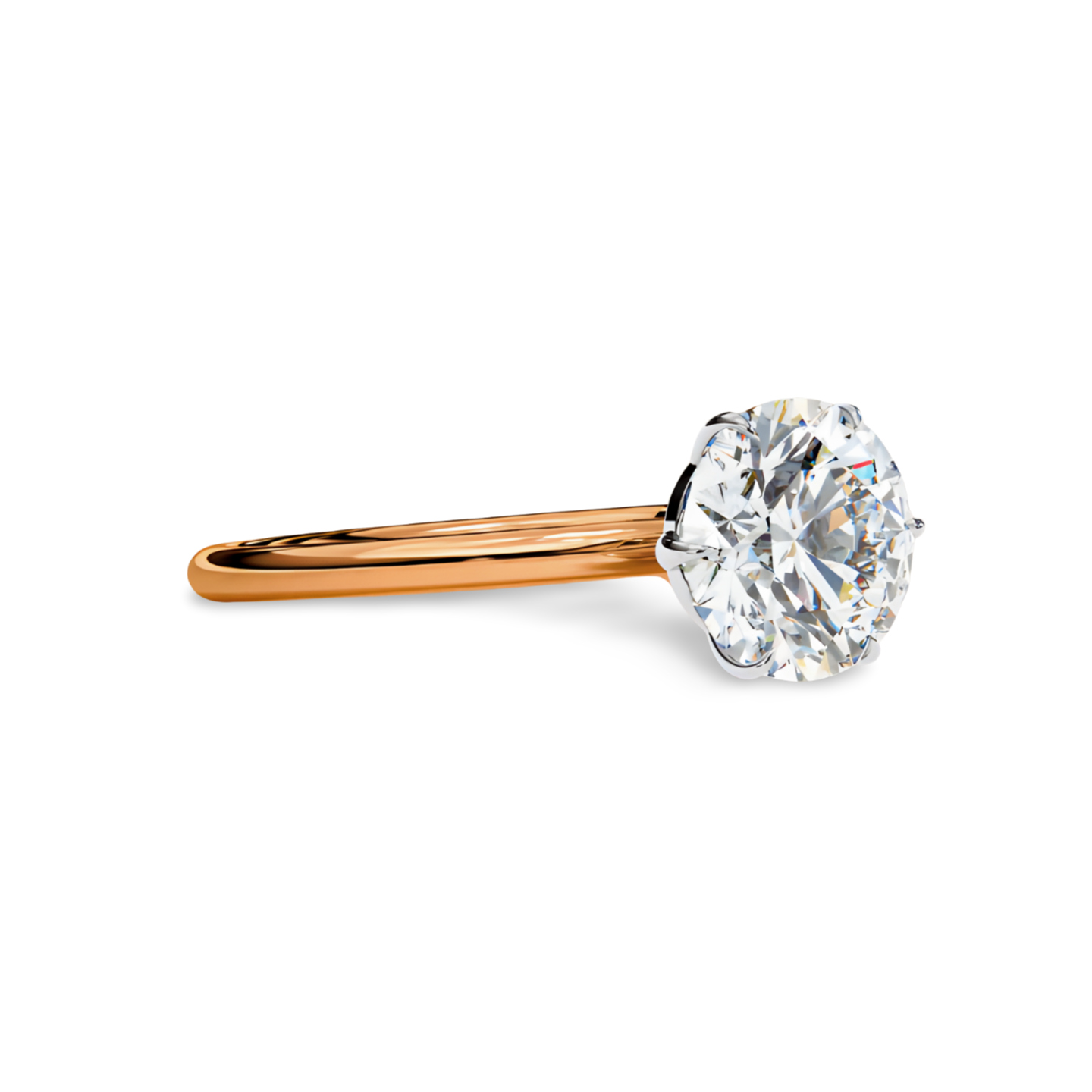 LGD Round Solitaire (2.00 cts) In 14K Gold  DCR-21