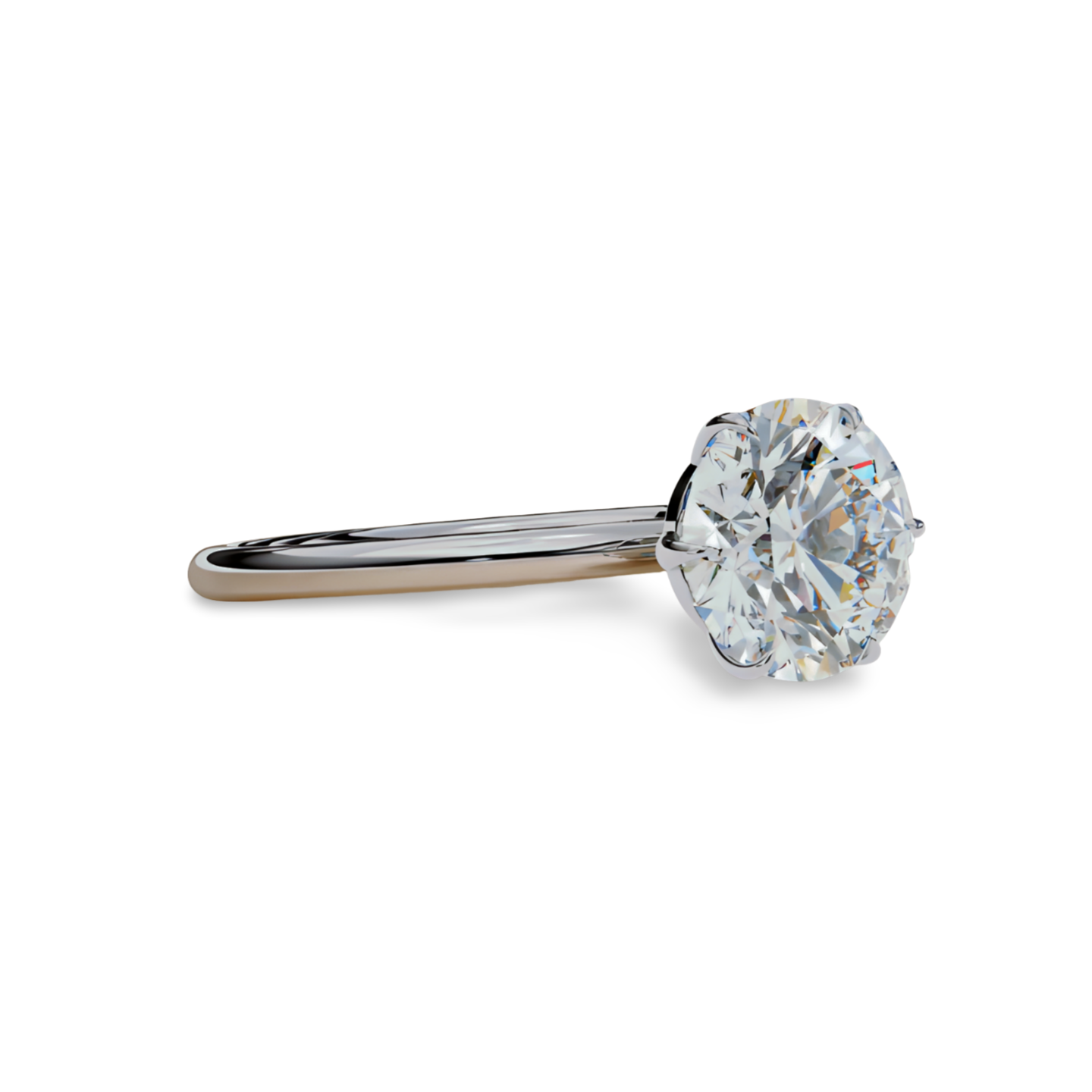 LGD Round Solitaire (2.00 cts) In 14K Gold  DCR-21