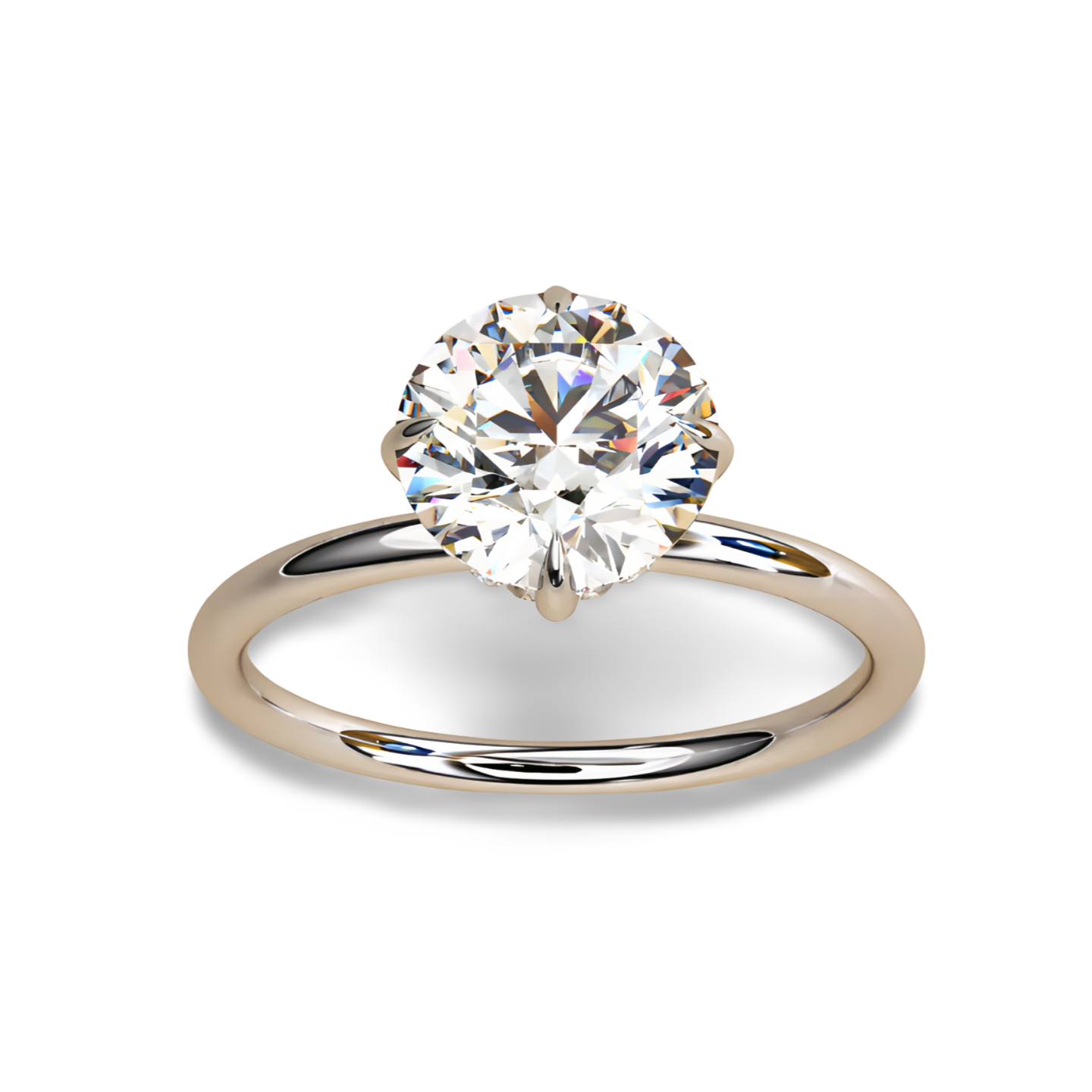 LGD Round Solitaire (2.00 cts) In 14K Gold  DCR-21