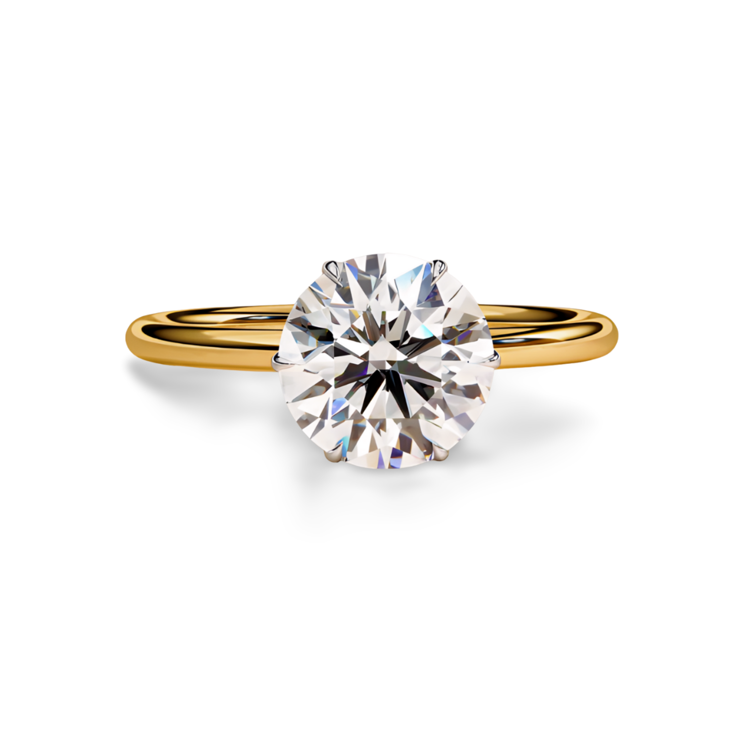 LGD Round Solitaire (2.00 cts) In 14K Gold  DCR-21