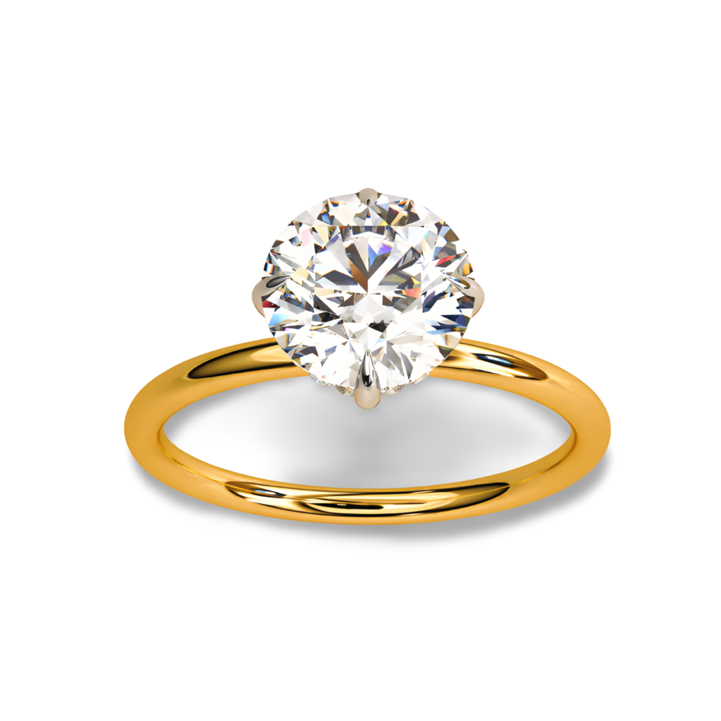 LGD Round Solitaire (2.00 cts) In 14K Gold  DCR-21