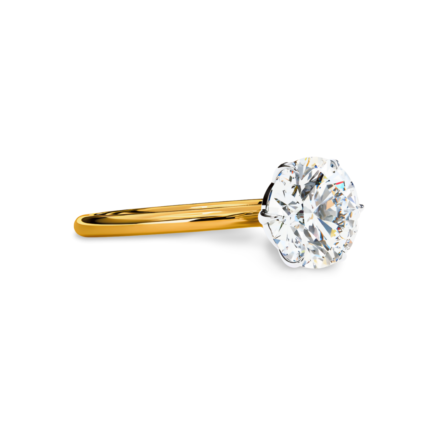 LGD Round Solitaire (2.00 cts) In 14K Gold  DCR-21