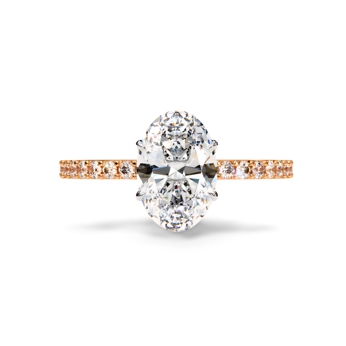 LGD Oval Solitaire (2.10 cts) In 14K Gold  DCR-23