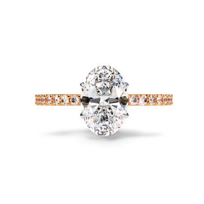 LGD Oval Solitaire (2.10 cts) In 14K Gold  DCR-23