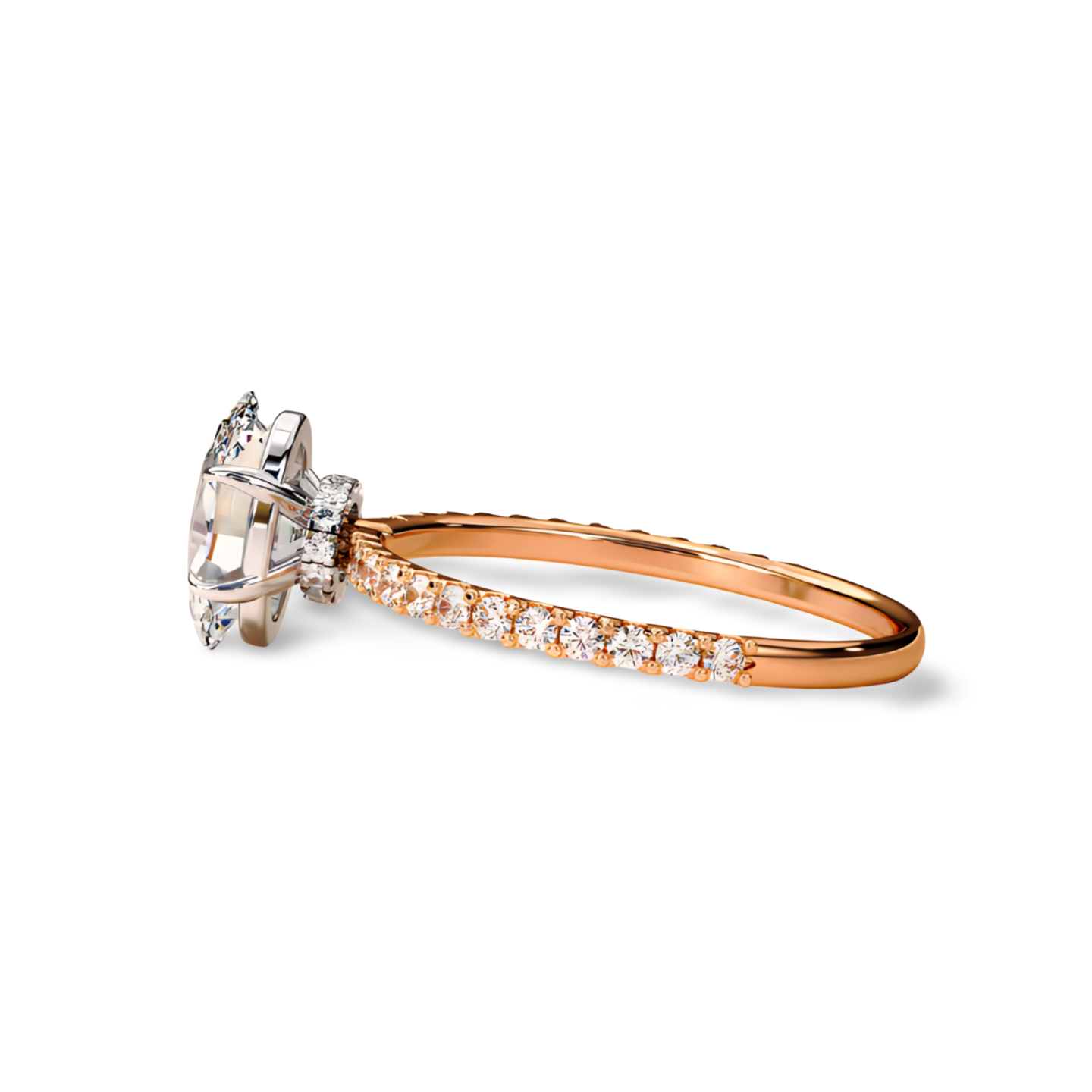 LGD Oval Solitaire (2.10 cts) In 14K Gold  DCR-23