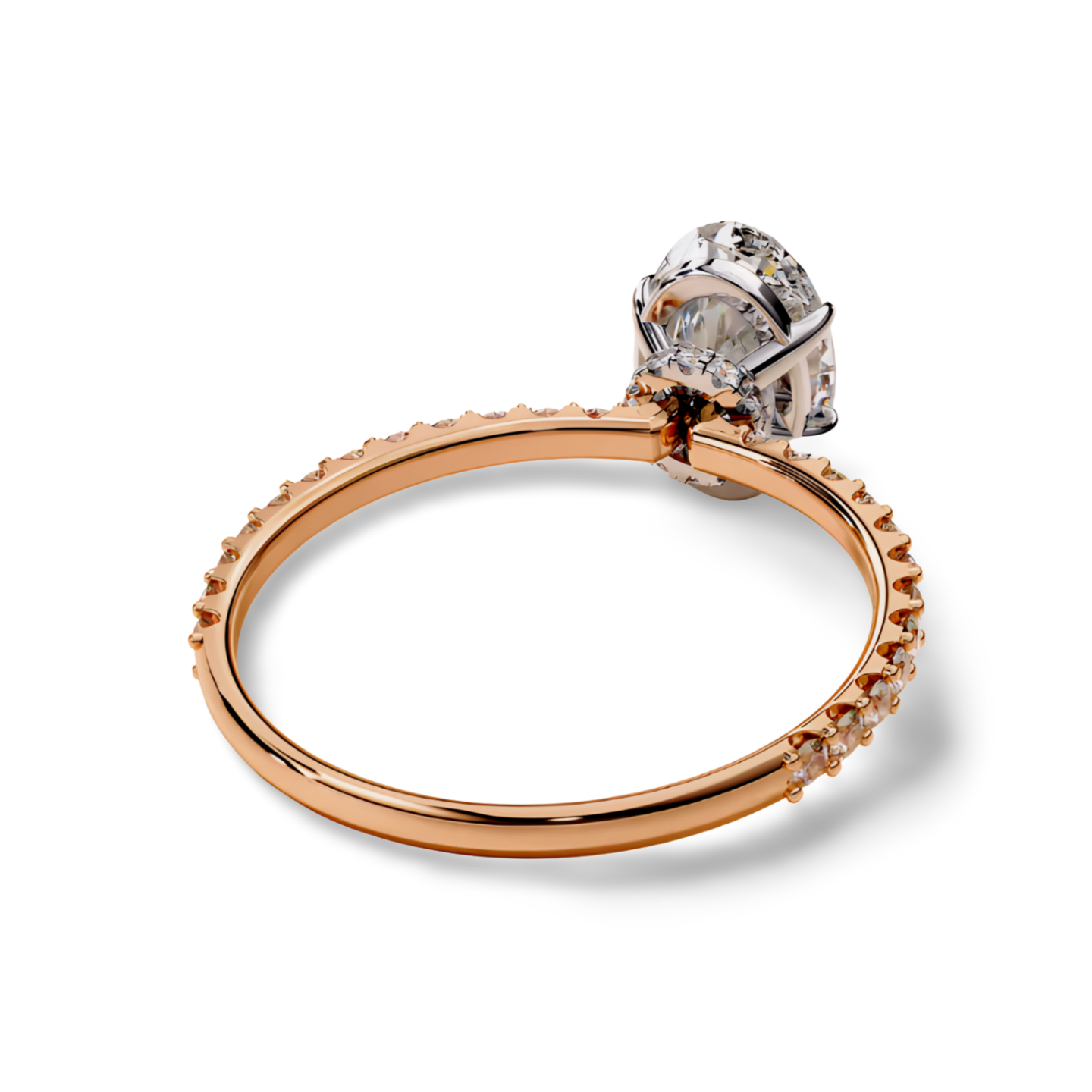 LGD Oval Solitaire (2.10 cts) In 14K Gold  DCR-23