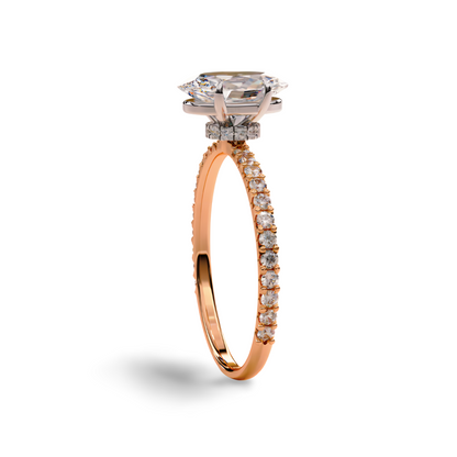 LGD Oval Solitaire (2.10 cts) In 14K Gold  DCR-23