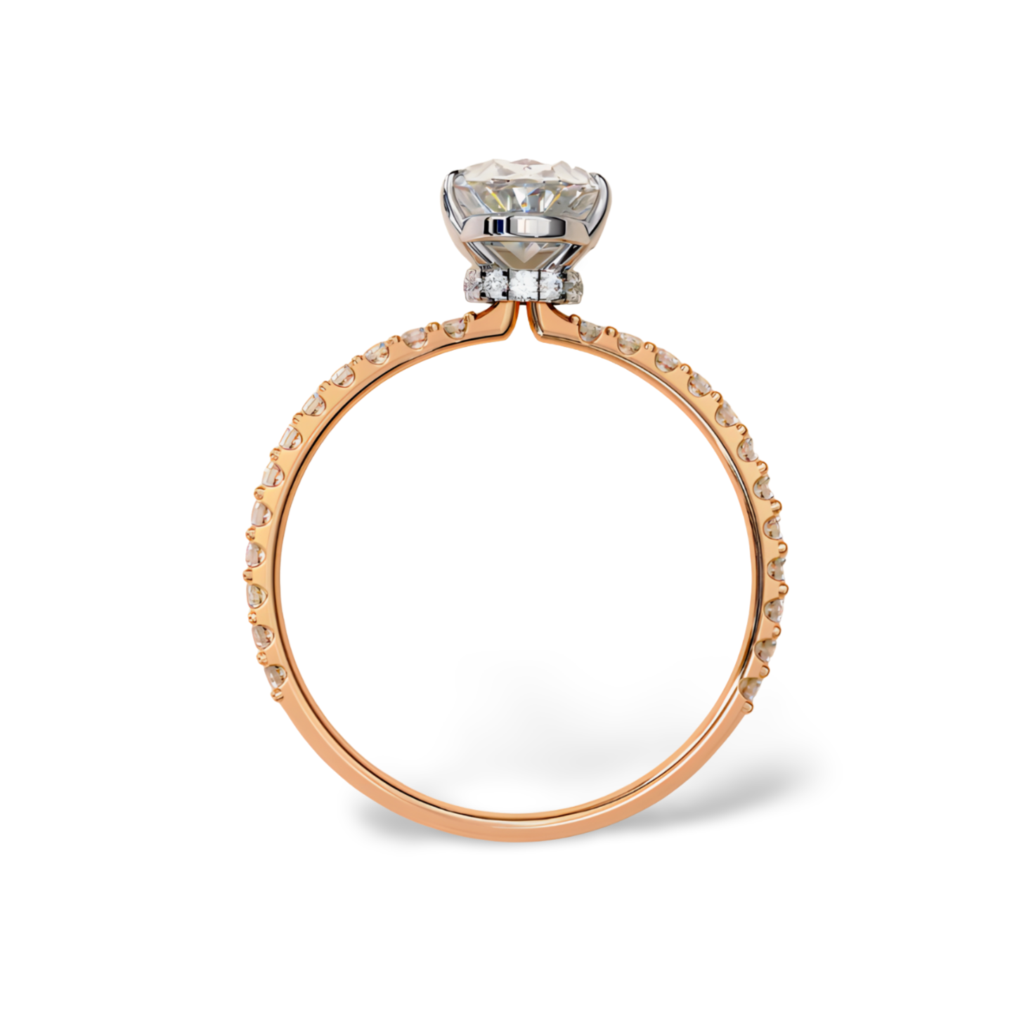 LGD Oval Solitaire (2.10 cts) In 14K Gold  DCR-23