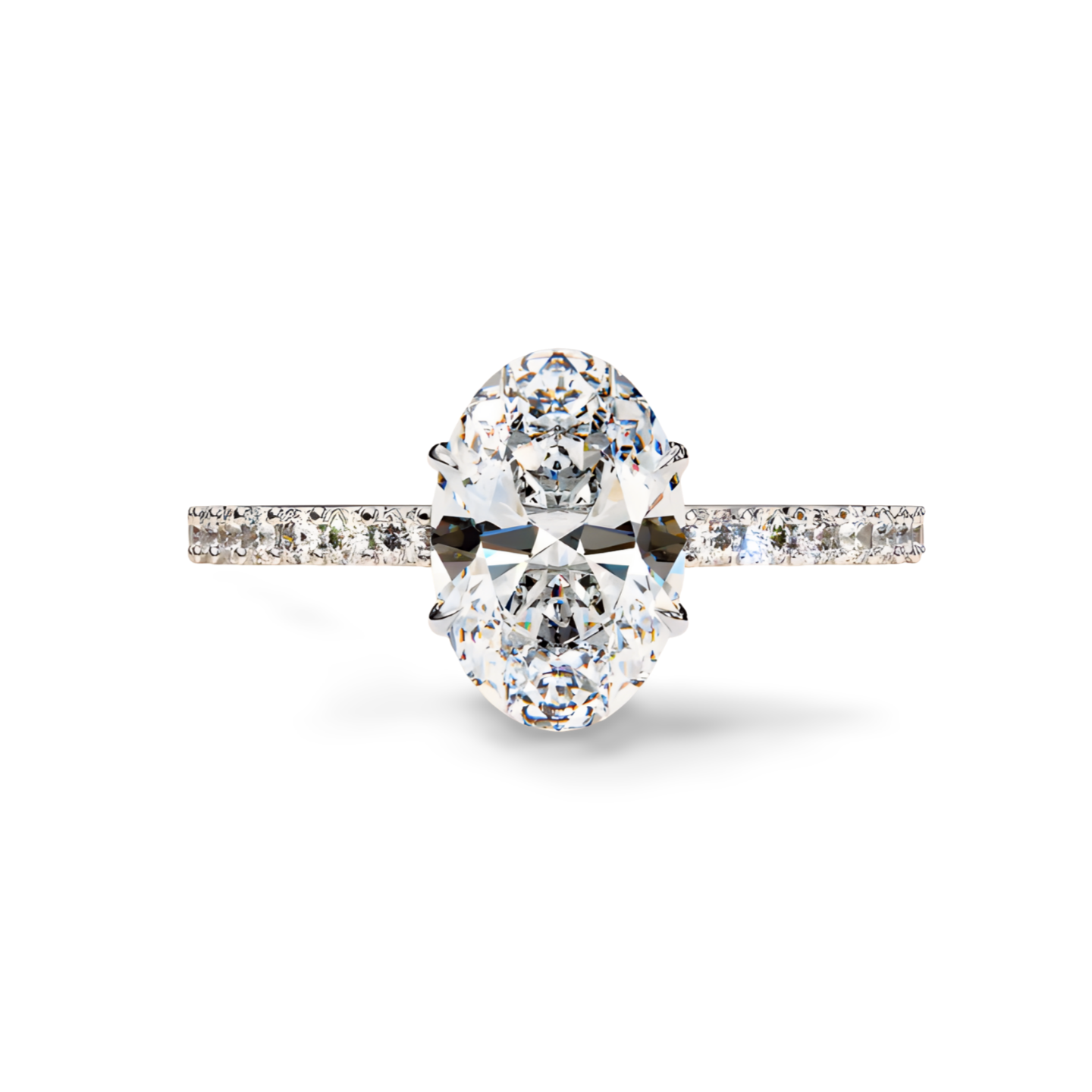 LGD Oval Solitaire (2.10 cts) In 14K Gold  DCR-23