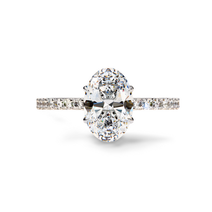LGD Oval Solitaire (2.10 cts) In 14K Gold  DCR-23
