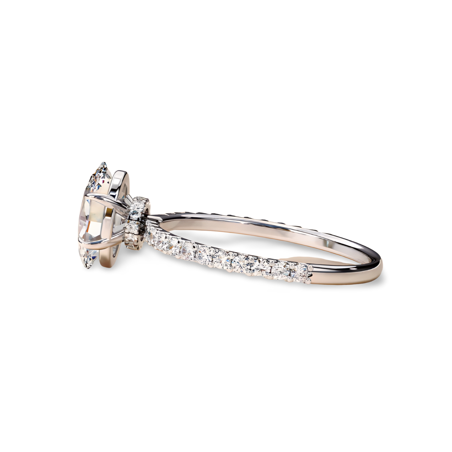 LGD Oval Solitaire (2.10 cts) In 14K Gold  DCR-23