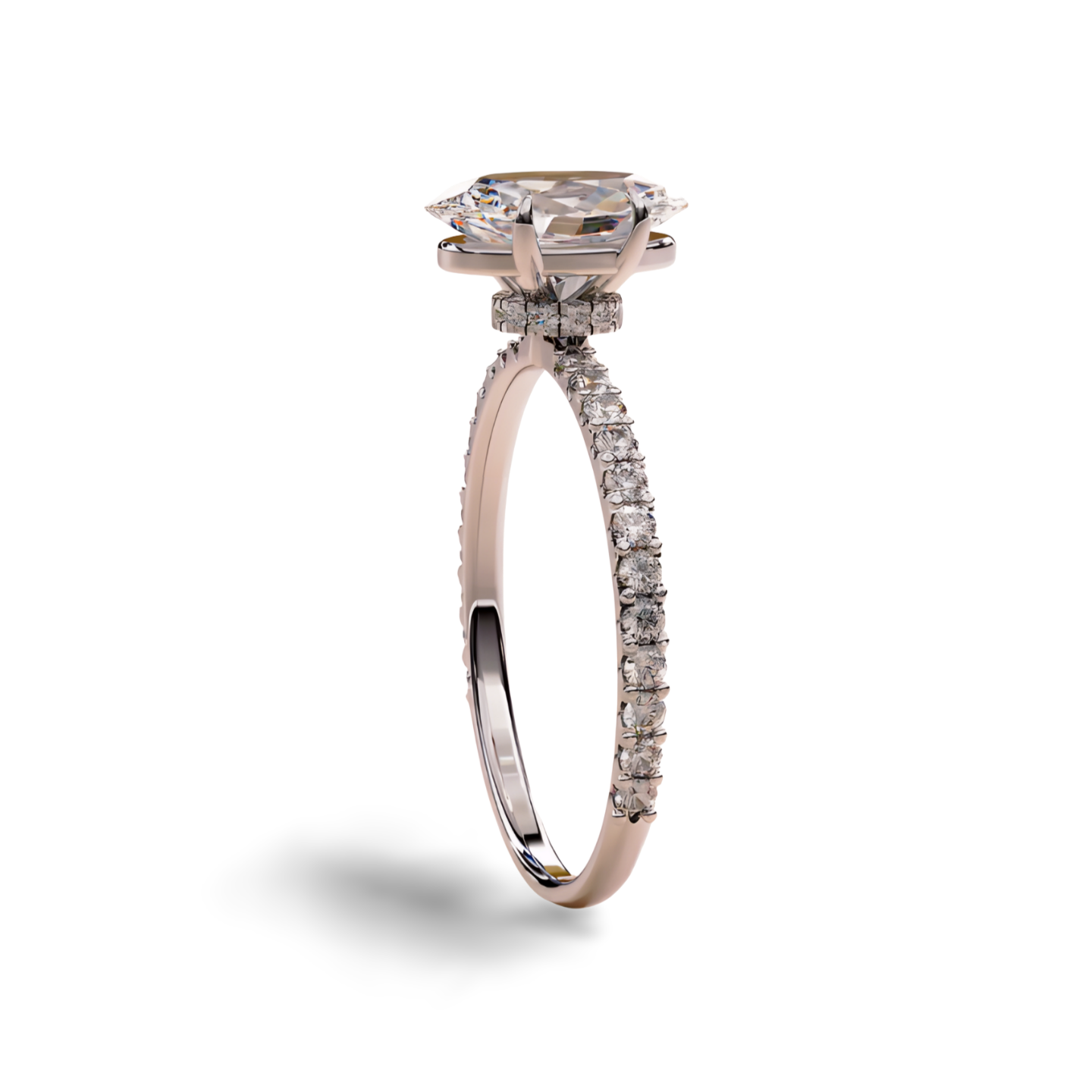 LGD Oval Solitaire (2.10 cts) In 14K Gold  DCR-23