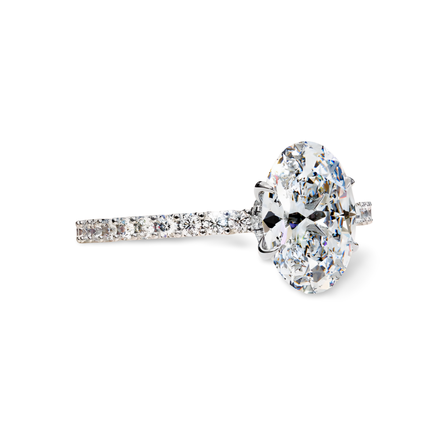 LGD Oval Solitaire (2.10 cts) In 14K Gold  DCR-23