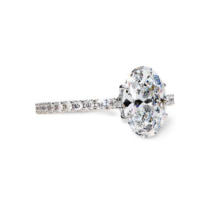 LGD Oval Solitaire (2.10 cts) In 14K Gold  DCR-23