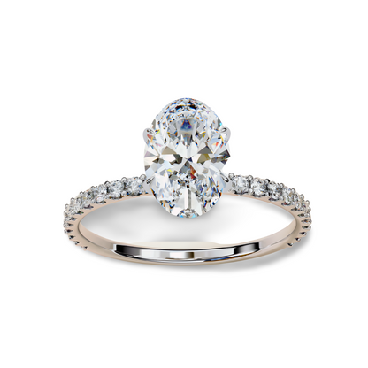 LGD Oval Solitaire (2.10 cts) In 14K Gold  DCR-23