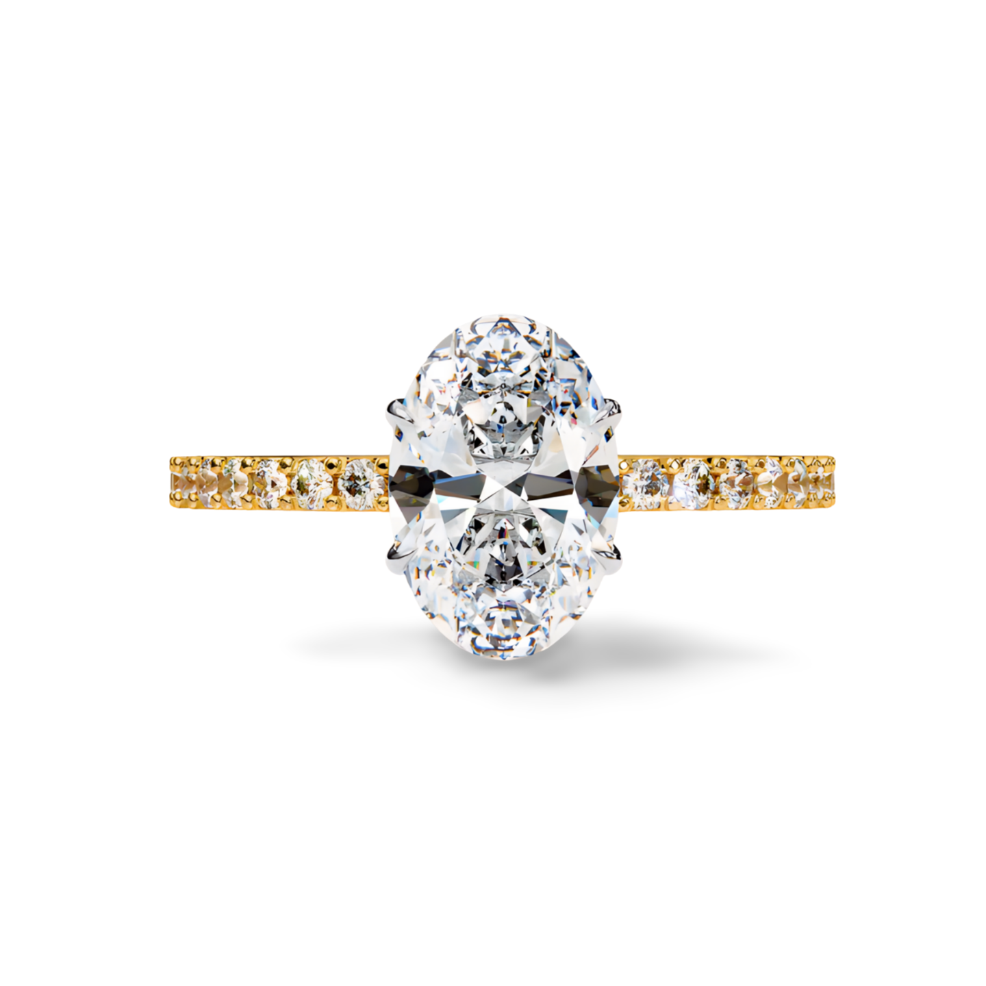LGD Oval Solitaire (2.10 cts) In 14K Gold  DCR-23