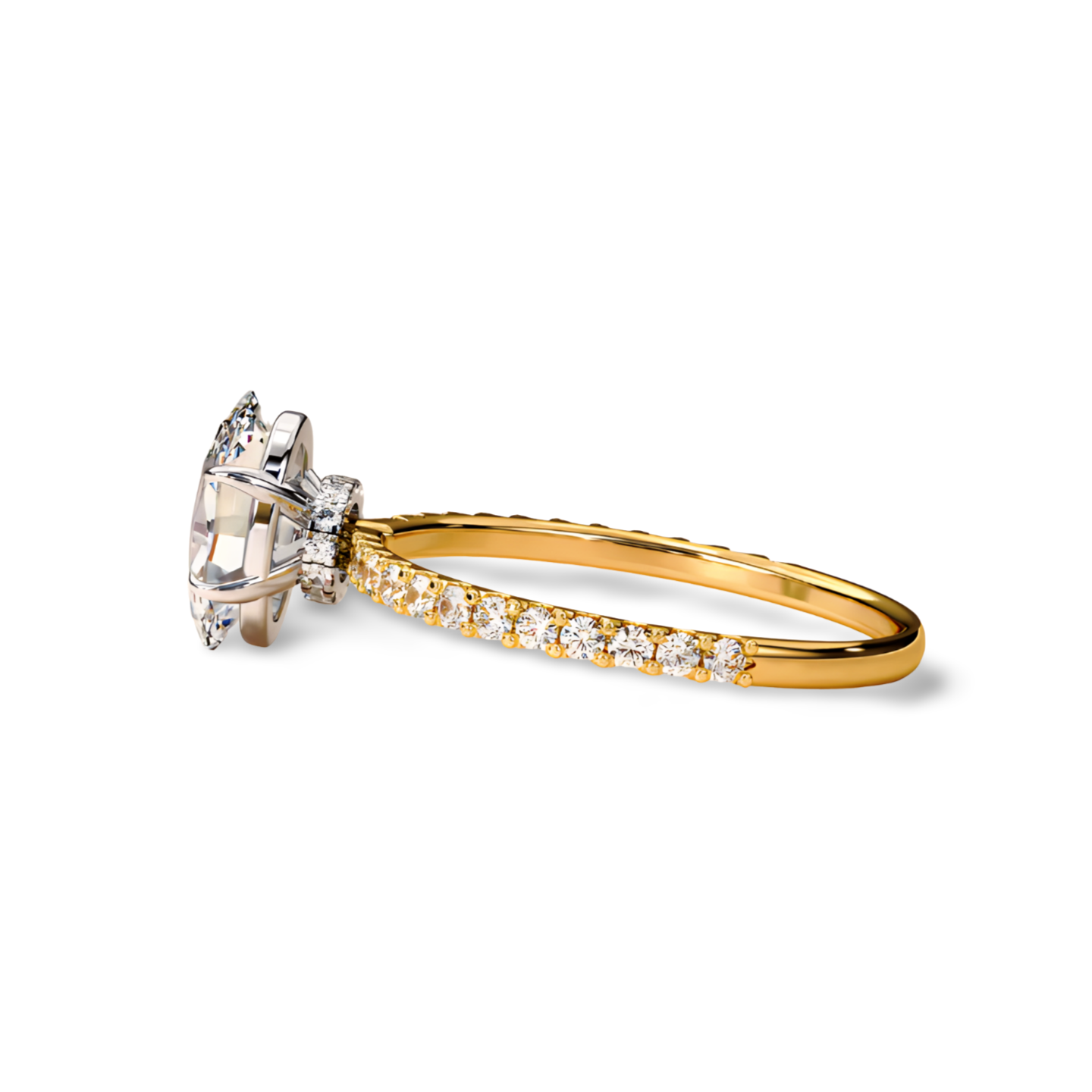 LGD Oval Solitaire (2.10 cts) In 14K Gold  DCR-23