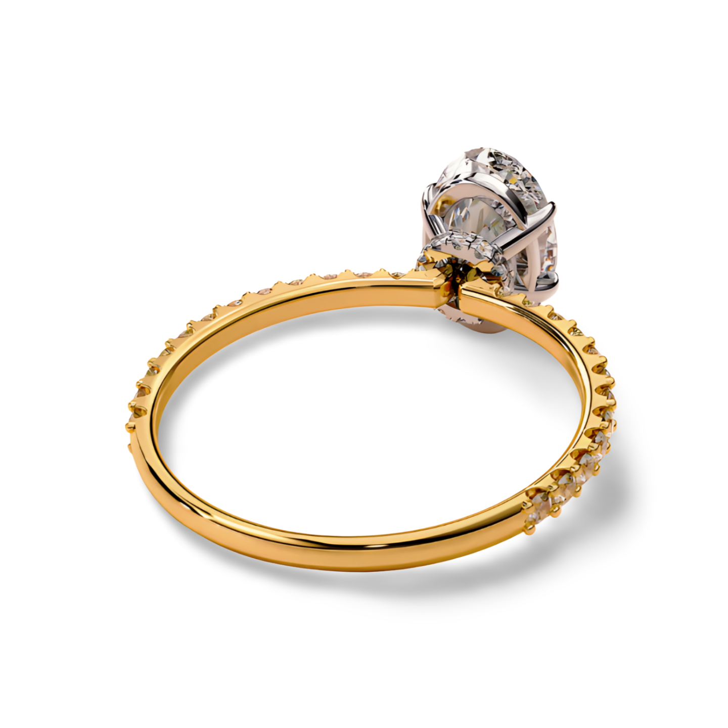 LGD Oval Solitaire (2.10 cts) In 14K Gold  DCR-23