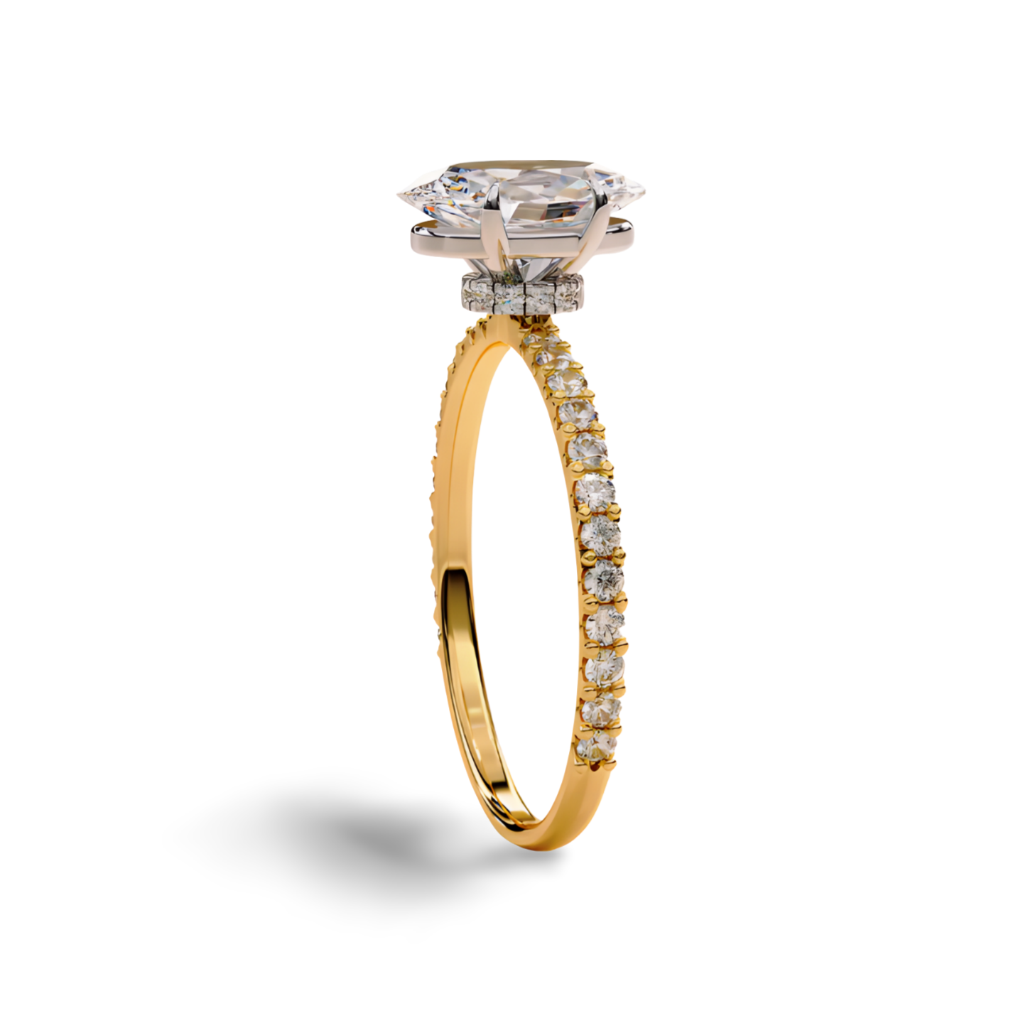 LGD Oval Solitaire (2.10 cts) In 14K Gold  DCR-23