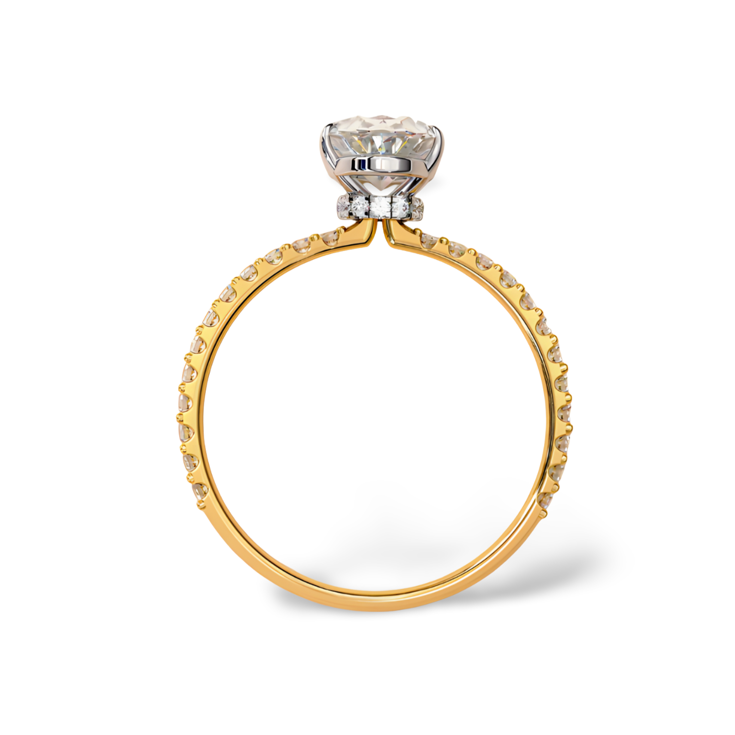 LGD Oval Solitaire (2.10 cts) In 14K Gold  DCR-23