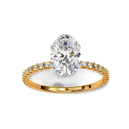 LGD Oval Solitaire (2.10 cts) In 14K Gold  DCR-23