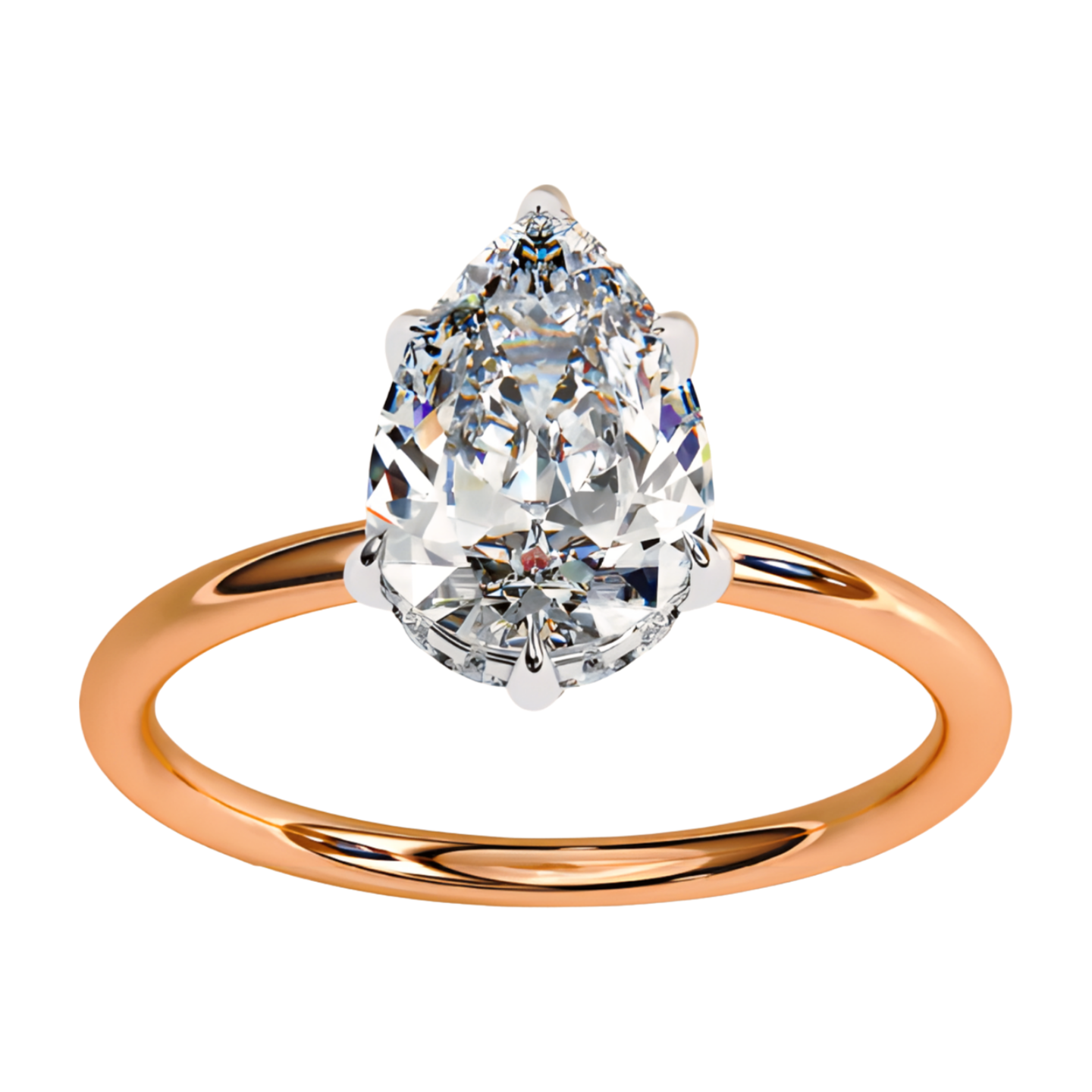 LGD Pear Solitaire (2.00 cts) In 14K Gold  DCR-20