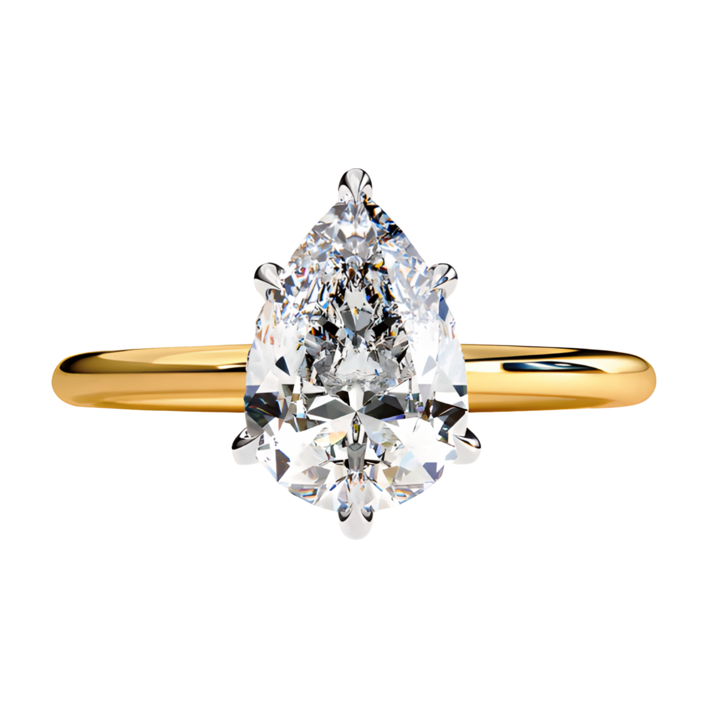 LGD Pear Solitaire (2.00 cts) In 14K Gold  DCR-20