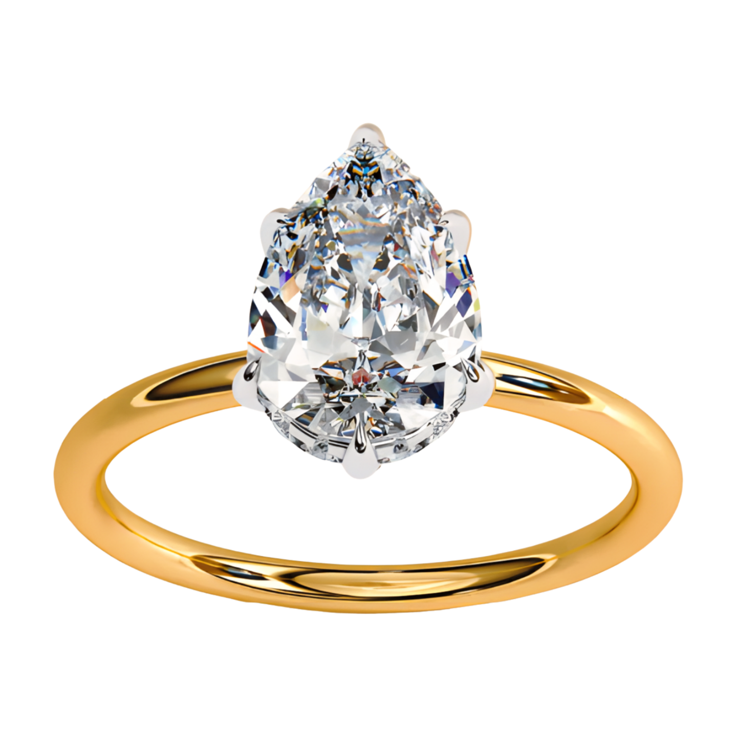 LGD Pear Solitaire (2.00 cts) In 14K Gold  DCR-20