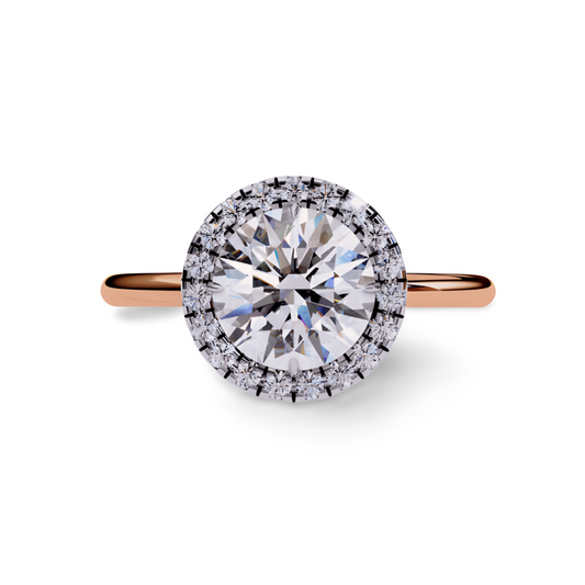 LGD ROUND Solitaire (2.10 cts) In 14K Gold  DCR-37