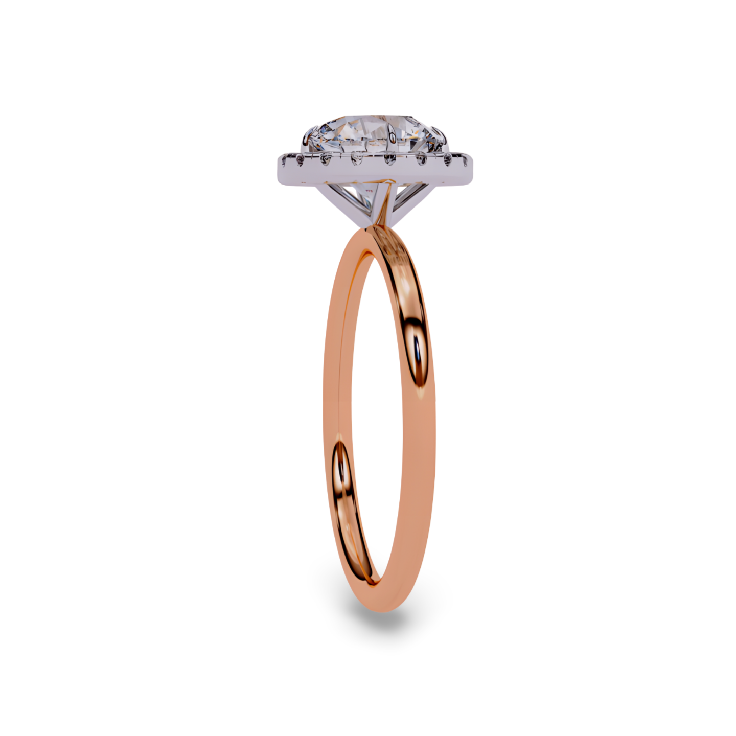 LGD ROUND Solitaire (2.10 cts) In 14K Gold  DCR-37