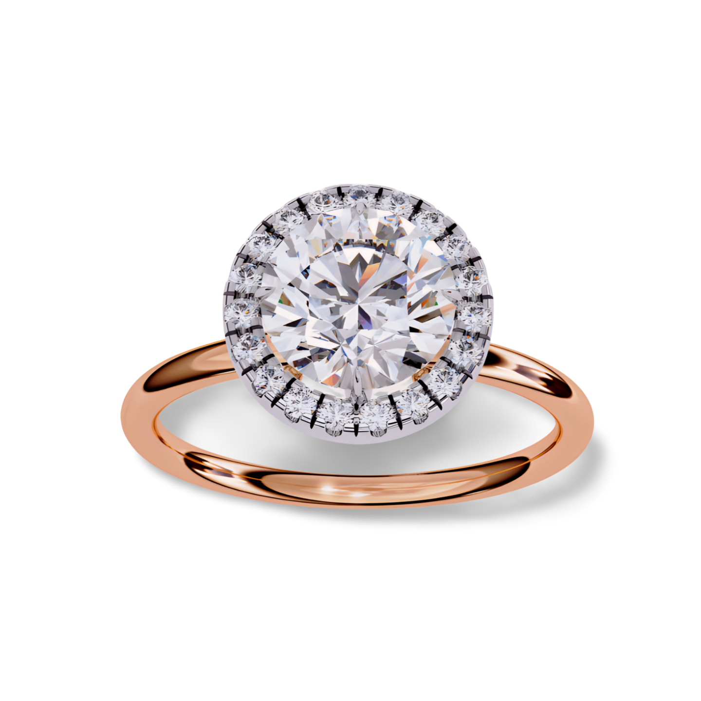 LGD ROUND Solitaire (2.10 cts) In 14K Gold  DCR-37
