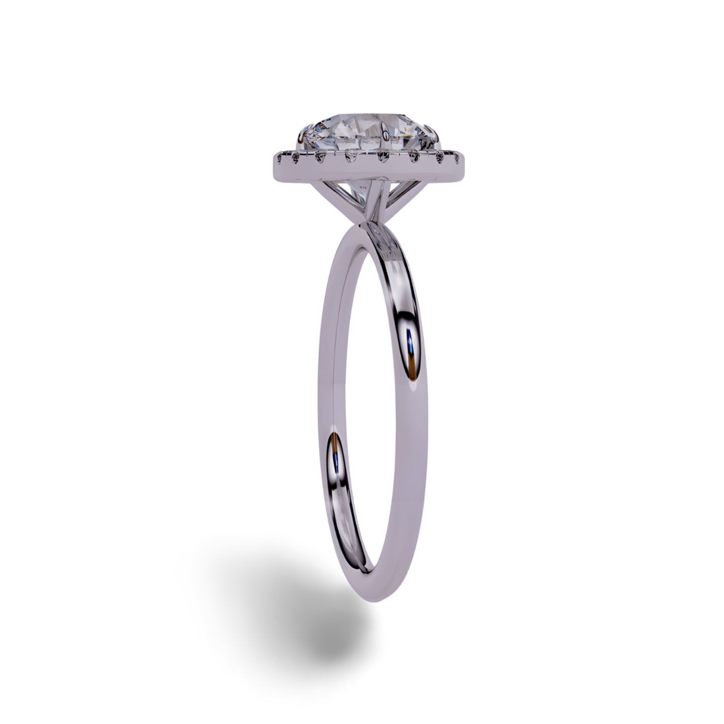 LGD ROUND Solitaire (2.10 cts) In 14K Gold  DCR-37