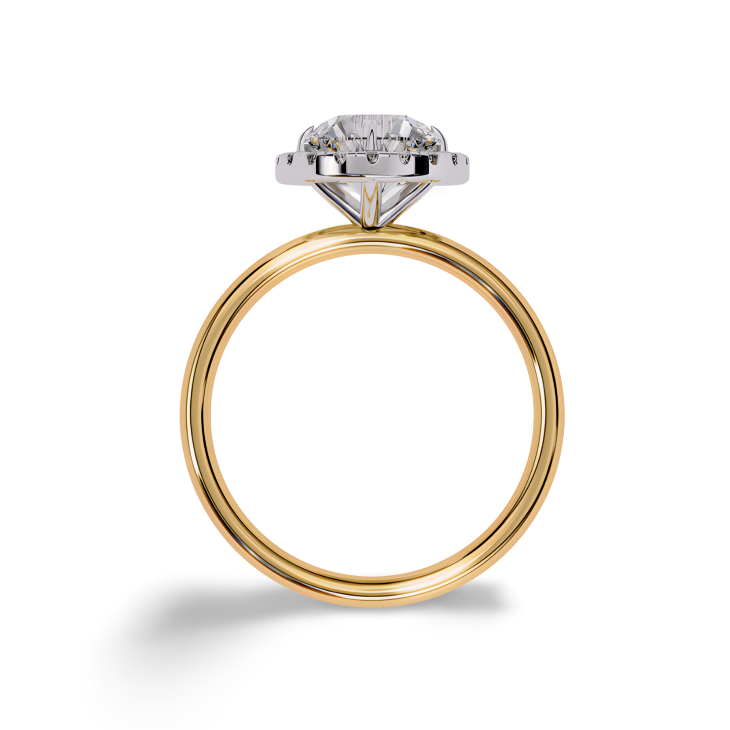 LGD ROUND Solitaire (2.10 cts) In 14K Gold  DCR-37