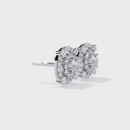 LGD Solitaire Ear Studs (2.32 cts) Round Stone DCER-36