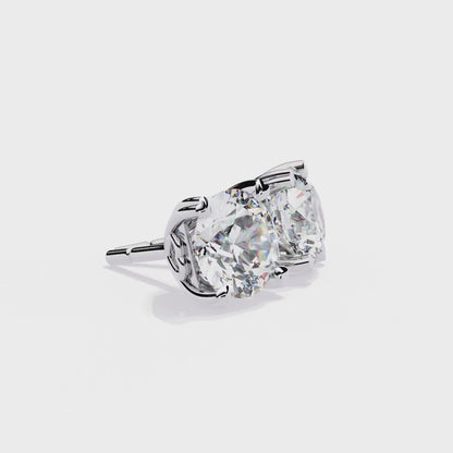 LGD Solitaire Ear Studs (3.00 cts) Round Stone DCER-24