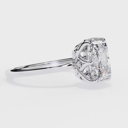 LGD Ring Emerald-Cut  Stone (2.00 ct) In 14K Gold