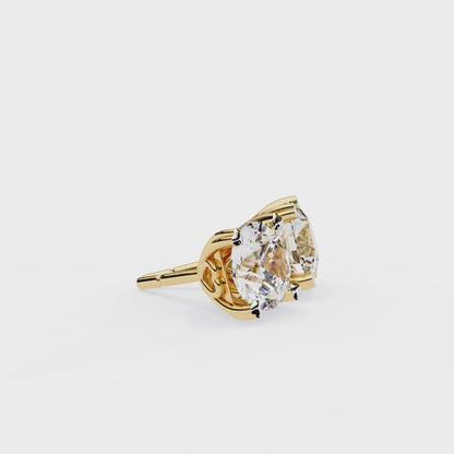 LGD Solitaire Ear Studs (3.00 cts) Round Stone DCER-24