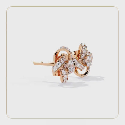 LGD Solitaire Ear Studs (0.89 cts) Round Stone DCER-37