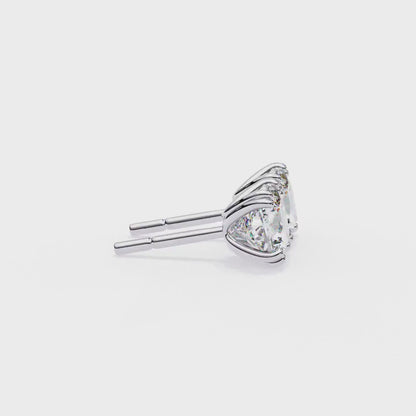 LGD Solitaire Ear Studs (2.24 cts) Cushion Brilliant Stone DCER-8