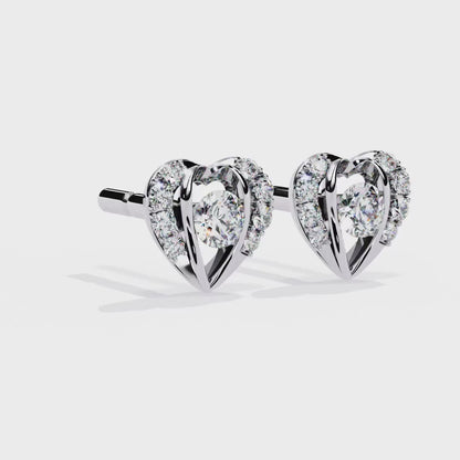 LGD Solitaire Ear Studs (1.00 cts) Round Stone DCER-38