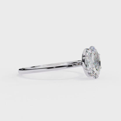 LGD Oval Solitaire (2.00 cts) In 14K Gold  DCR-35