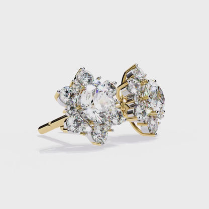 LGD Solitaire Ear Studs (2.50 cts) Round Stone DCER-21