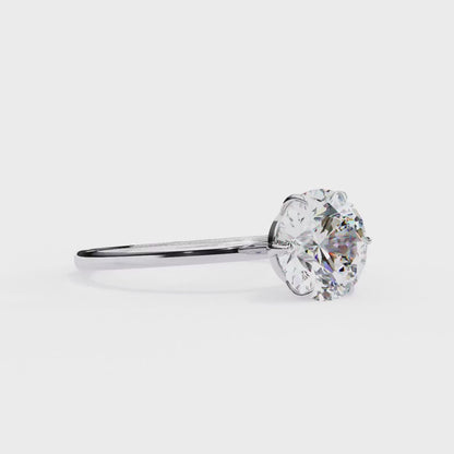 LGD  Round Solitaire Rings (1.90 Ct) 14k Gold