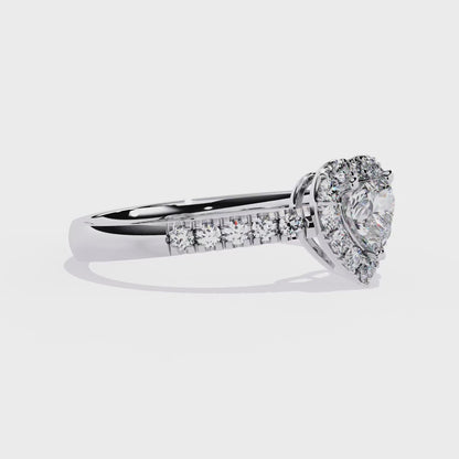 LGD HEART Solitaire (0.87 cts) In 14K Gold  DCR-29