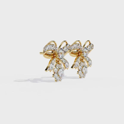 LGD Solitaire Ear Studs (2.22 cts) Round Stone DCER-32