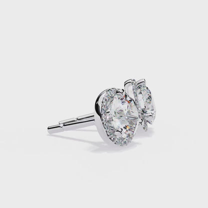 LGD Solitaire Ear Studs (2.44 cts) Round Stone DCER-22