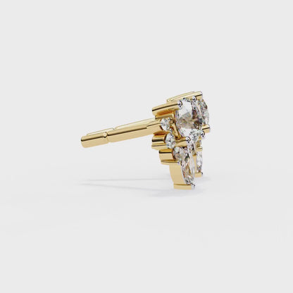 LGD Solitaire Ear Studs (0.70 cts) Round Stone DCER-27