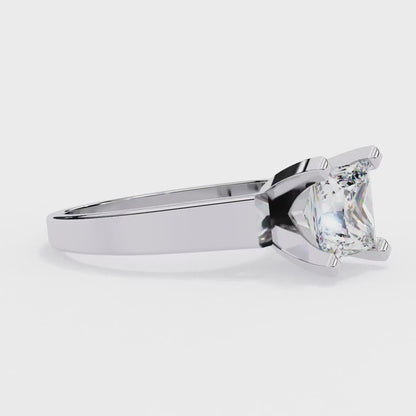 LGD Solitaire Ring Princess Stone (1.50ct) In 14K Gold
