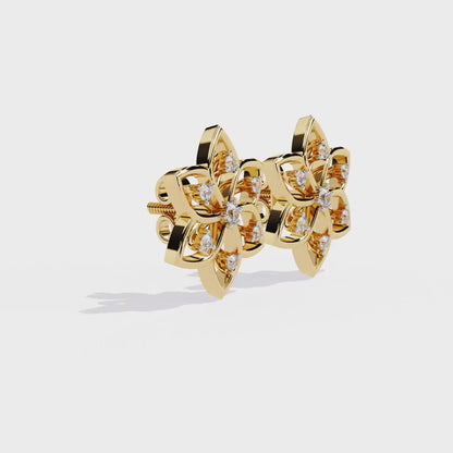LGD Solitaire Ear Studs (0.12 cts) Round Stone DCER-42